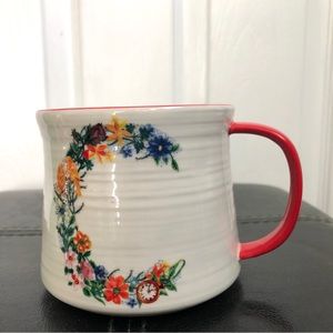Anthropologie Floral Bouquet Letter “C” mug Nathalie Lete  NWT